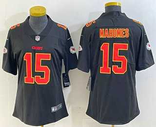 Women's Kansas City Chiefs #15 Patrick Mahomes Black Fashion Vapor Limited Stitched Jersey,We sell and wholesale Women's Kansas City Chiefs #15 Patrick Mahomes Black Fashion Vapor Limited Stitched Jersey on line form chian!